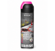 Aerozoliniai konstrukcijų žymėjimo dažai BIODUR, fluo rožiniai, 500 ml